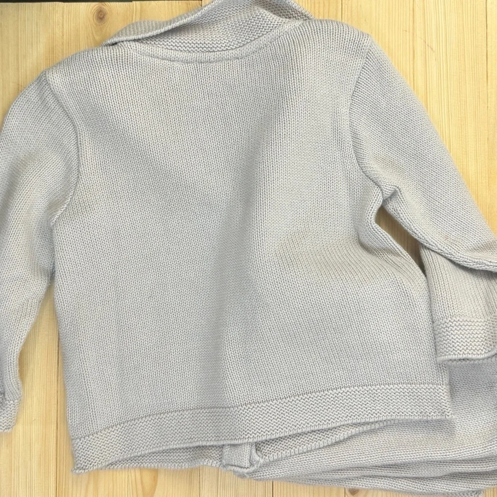 Vintage First Impressions Knit Set 18M Gray Bow Cardigan Pants Baby Outfit